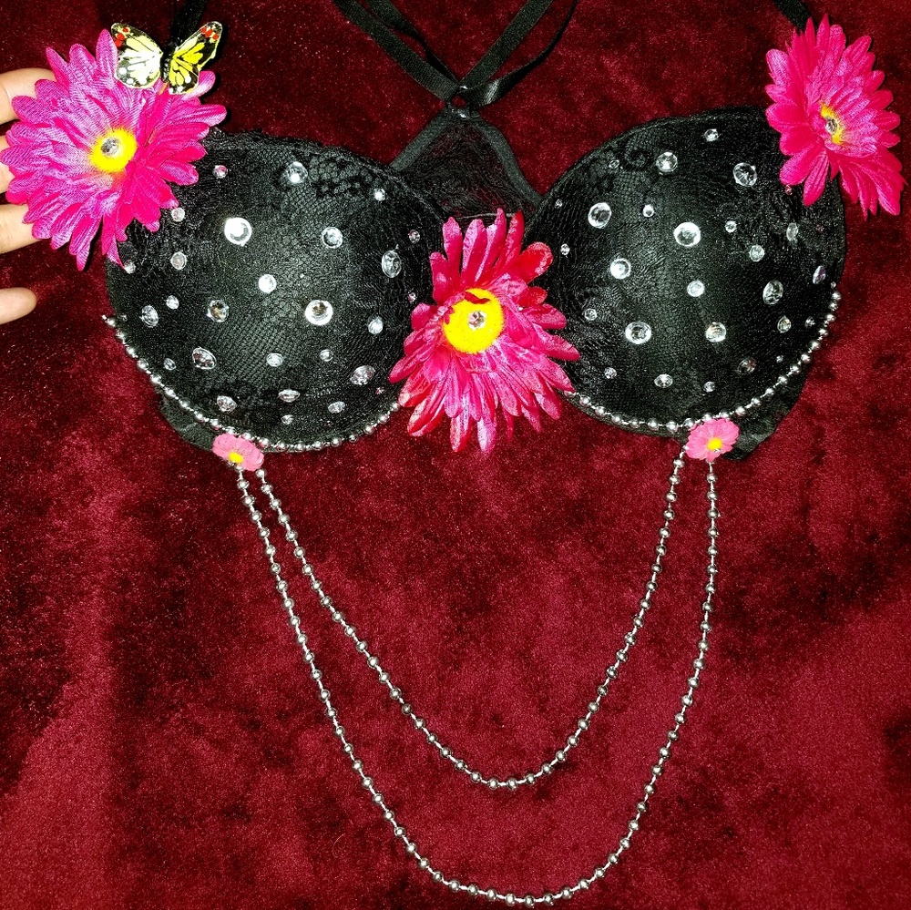 Rave EDC Daisy Flower Bra 34C EDM Festival 